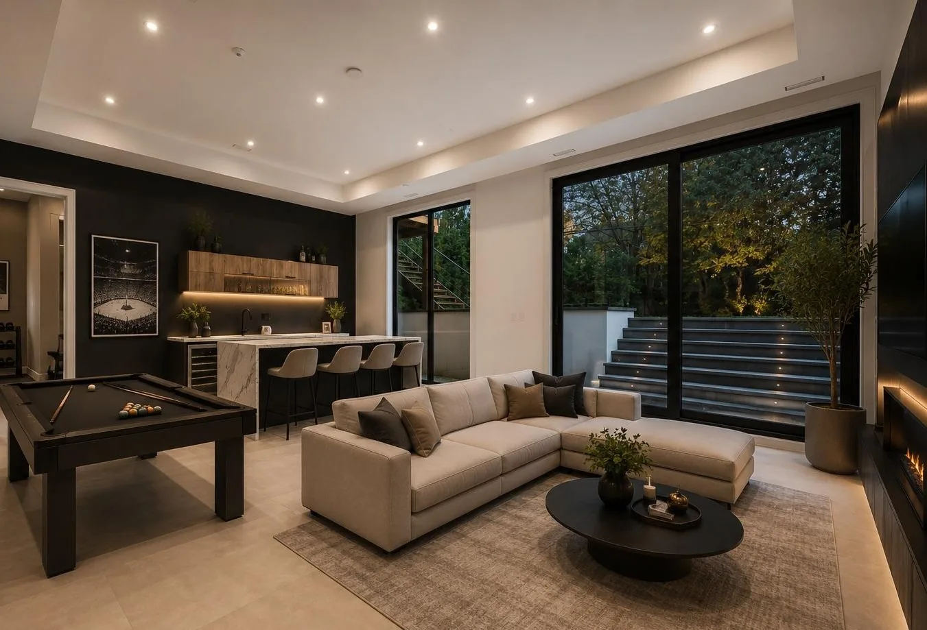 Kaizen Construction Group custom home — interior finishes